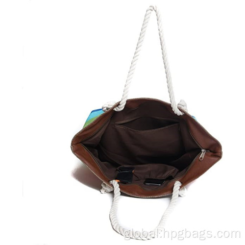 Beach Bags Totes Extra Large Striped Straw Rope Handle Factory